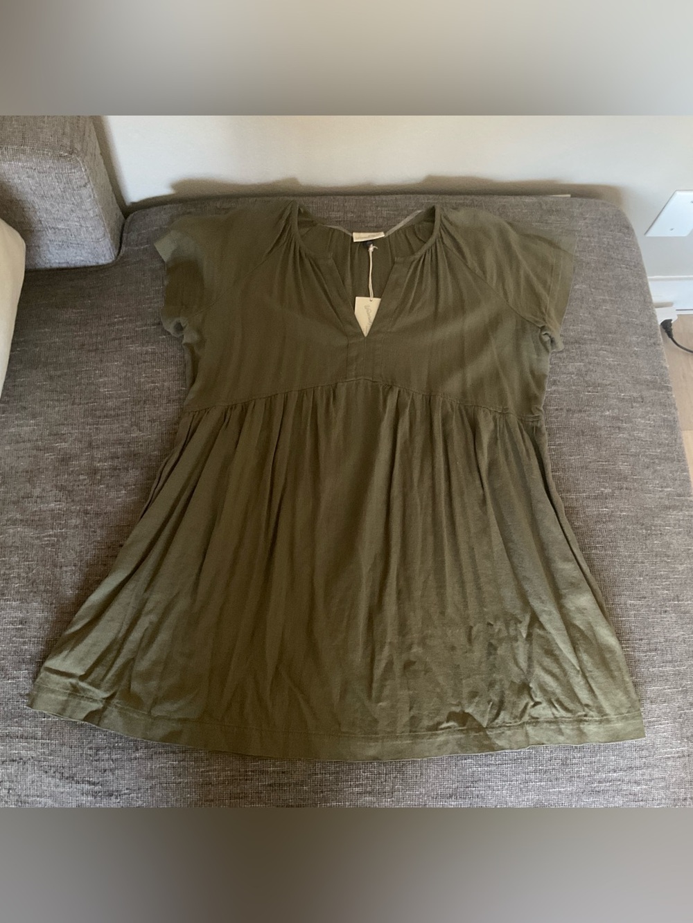 NWT Universal Thread Short Sleeve Linen Mini Shift Dress (XL)